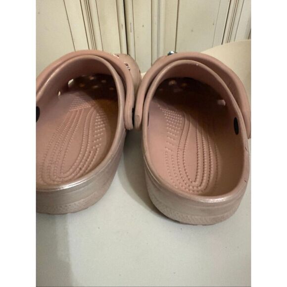 Crocs Girls Bling Chain Charm Jibbitz Classic Clog Sandals Pink Size 5 - Picture 13 of 13